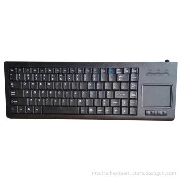cost-effective plastic black industrial keyboard with integrated touchpad